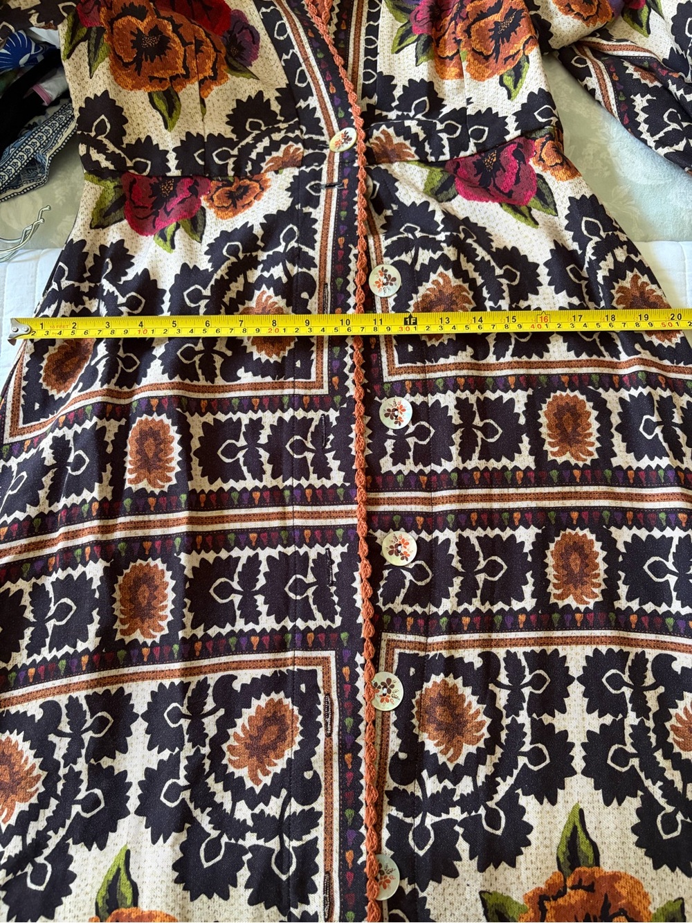 Farm Rio Flower Tapestry Maxi Dress – Size Medium – Floral Boho Midi/Maxi - Picture 7 of 8